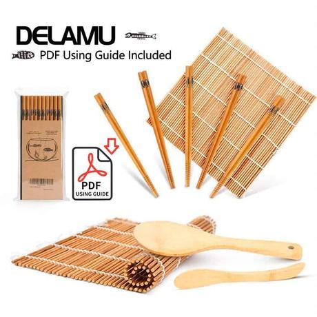 Best bamboo sushi making kit Delamu