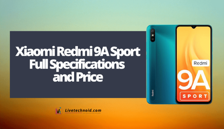 Xiaomi Redmi 9A Sport Full Specifications and Price