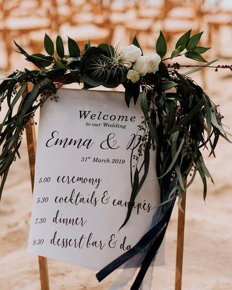 popular wedding signs order greenery