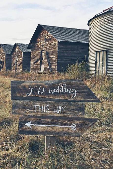 popular wedding signs direction inscription rustic jess artinger via instagram