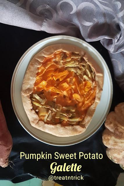 Pumpkin Sweet Potato Galette Recipe @ treatntrick