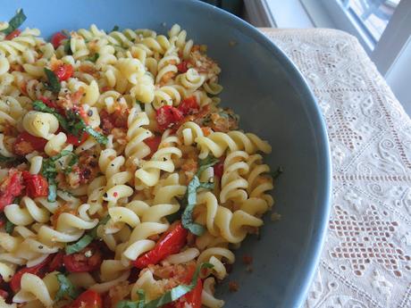 Pasta with Roasted Cherry Tomatoes & Fresh Basil