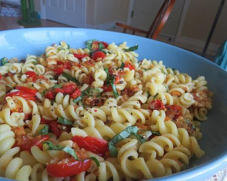 Pasta with Roasted Cherry Tomatoes & Fresh Basil