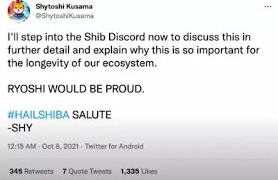 Shytoshi Kusama, lead developer of Shiba Inu Coin