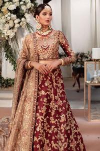 Lilac Pakistani Wedding Wear Lehenga Blouse – Dupatta