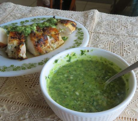 Grilled Chicken Breasts with Chimichurri Sauce