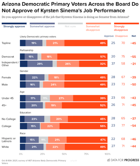 Arizona Democrats Have A VERY Low Opinion Of Sinema