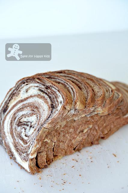 super soft chocolate marble swirl bread