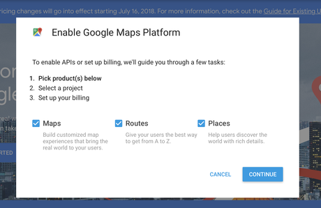 Routes' and 'Places