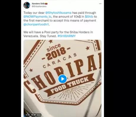 Choripan Food Truck in Venezuela accept shib Choripan Food Truck in Venezuela accept shib