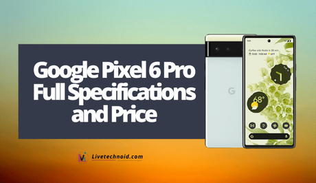 Google Pixel 6 Pro Full Specifications and Price