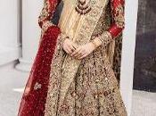 Bridal Wear Peplum Lehenga Rust Dupatta