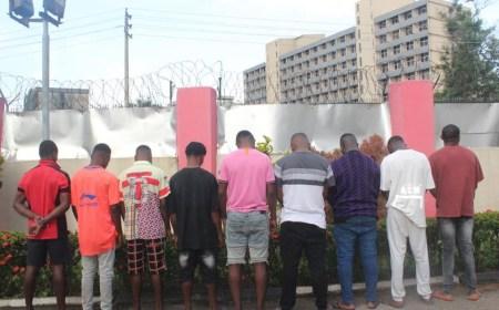 EFCC Arrests 9 Suspected Web Fraudsters In Warri