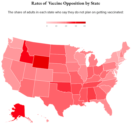 The States Most And Least Unwilling To Be Vaccinated