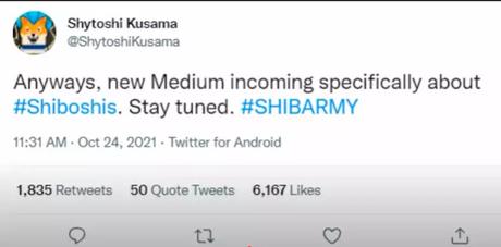Shytoshi tweet Shytoshi tweet