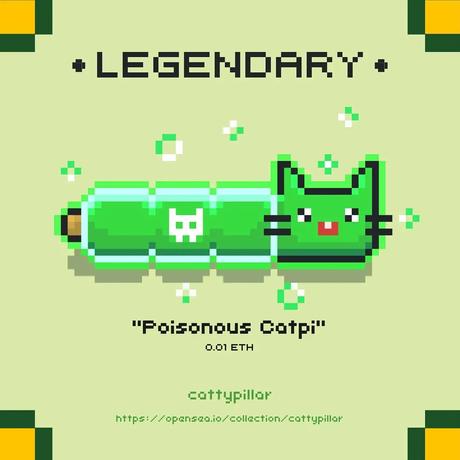 LEGENDARY
Do not get fooled by this cute Catpi! he’s cute however very toxic… LEGENDARY
Do not get fooled by this cute Catpi! he’s cute however very toxic…