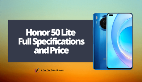 Honor 50 Lite Full Specifications and Price