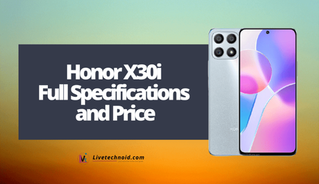 Honor X30i Full Specifications and Price