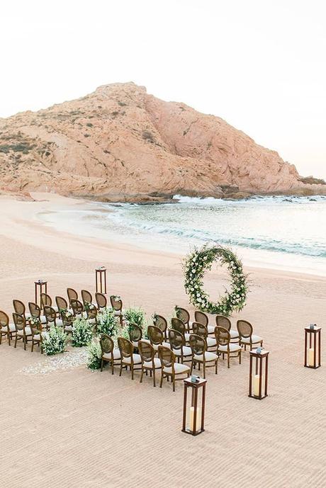 wedding aisle decoration ideas beach ceremony with greenery lanterns jbjpictures