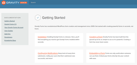gravity forms documentation