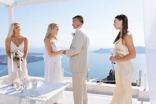 Sweet renewal of vows in Santorini