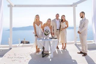 Sweet renewal of vows in Santorini