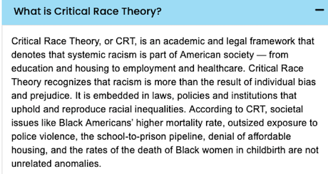 Critical Race Theory Is Not Taught In Any U.S. K-12 School