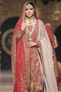 Red Blouse – Solid Embroidered Lehenga Reception Day