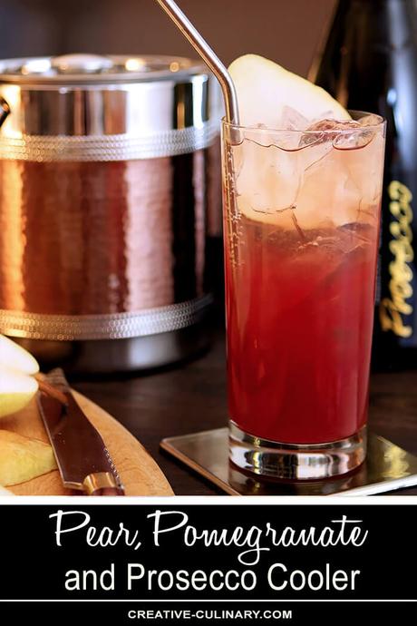Pear Pomegranate Cooler with Prosecco