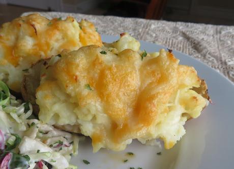 Twice Baked Cauliflower Cheese Potatoes