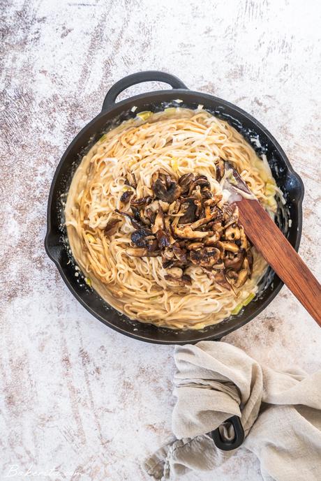 One-Pot Miso Pasta with Mushrooms