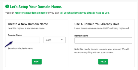 register a new domain