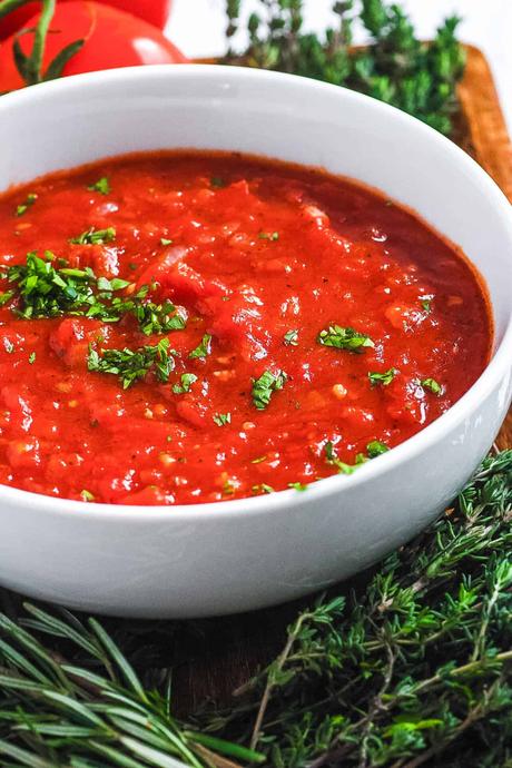 Keto Marinara Sauce (Low Carb, Vegan, Healthy)