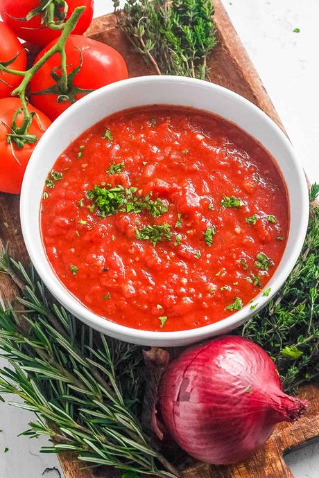 Keto Marinara Sauce (Low Carb, Vegan, Healthy)