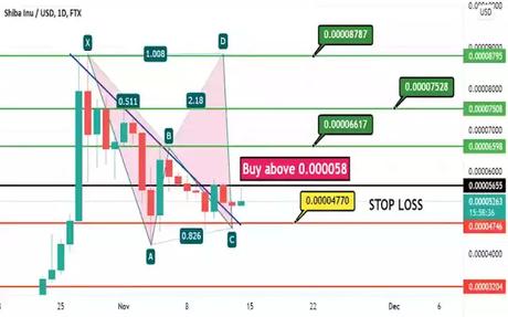 The SHIB/USD 4-hour chart The SHIB/USD 4-hour chart