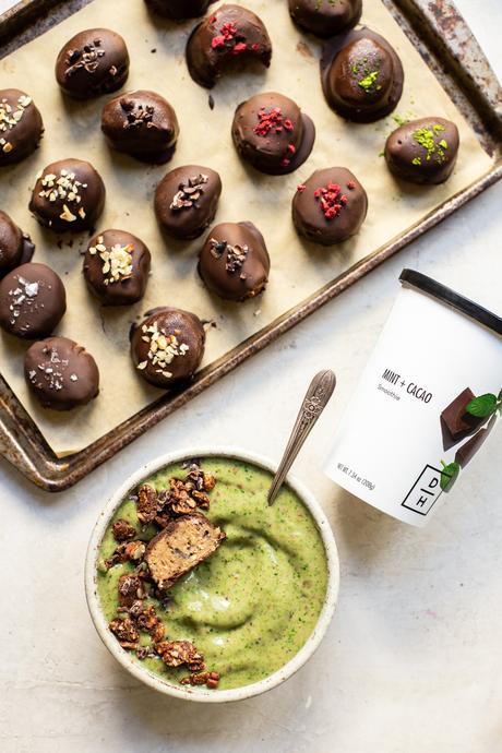 Chocolate-Covered Bites, Mint Chip Smoothie Bowl & Daily Harvest Review