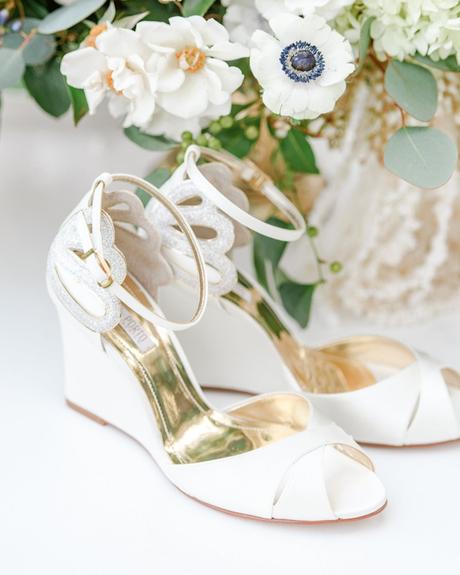 wedding wedges emmy london white with sequins beach