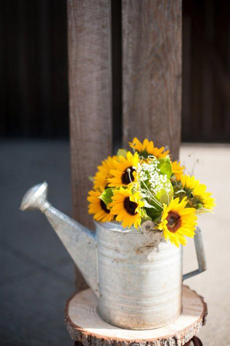 sunflower wedding decor ideas bailer with flower blue rose photography