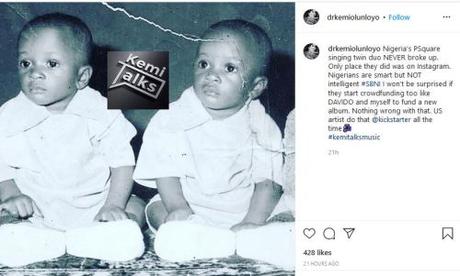 “PSquare Never Brokeup, The Only Place They Did Was On Instagram” – Kemi Olunloyo