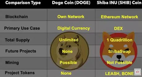 DogeCoin Vs Shiba Inu Coin