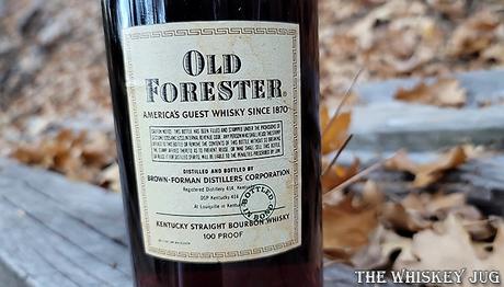 1975 Old Forester Bonded Label