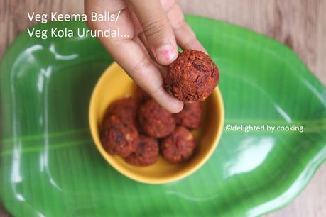 Veg Keema Balls/ Veg Kola Urundai/ Beet Balls/ Beet Falafel
