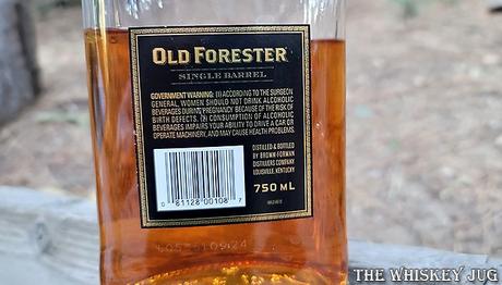 Old Forester Single Barrel Label