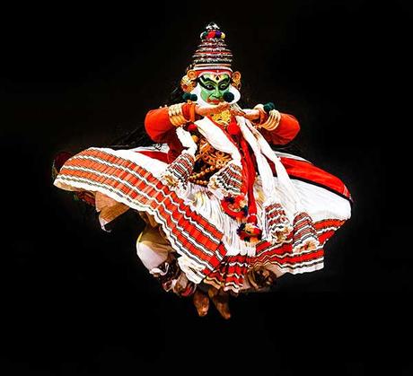 Mid air freeze-kathakali dance form