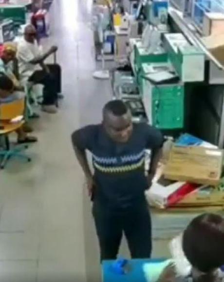 The Second A Man Stole Two Telephones Inside A Store In Ibadan (Video)