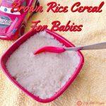 Brown Rice Cereal for Babies
