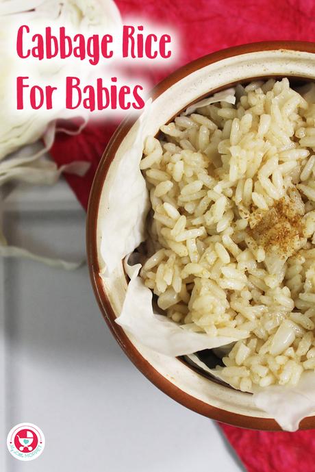 Our Cabbage Rice for Babies is energy rich and filling for tiny tummies. It’s a wholesome lunch recipe for babies above 8 months!