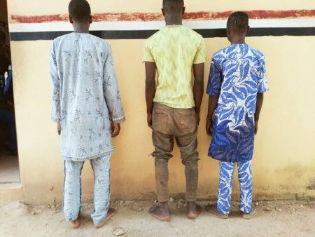 Photo Of Three Men Nabbed For Burglary, Theft By NSCDC In Osun