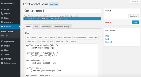 Contact Form WordPress Plugins