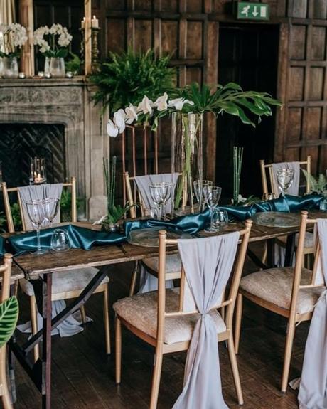 wedding receptions greenery decorations tropical